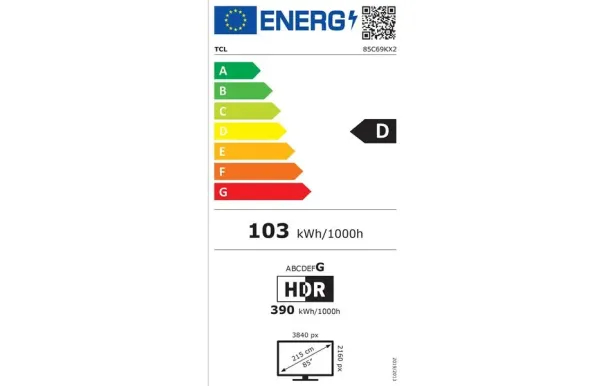 TCL Téléviseur UHD 4K TC 85C69K